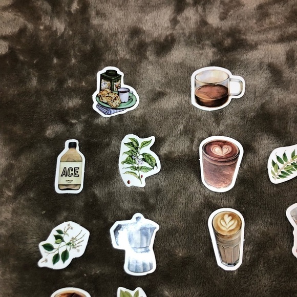 Coffee Theme 22 No Repeat Stickers - Picture 2 of 6